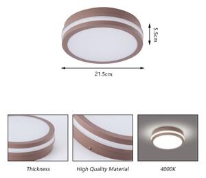 Brilagi - LED Venkovní stropní svítidlo BENE LED/18W/230V pr. 21,5 cm hnědá IP54