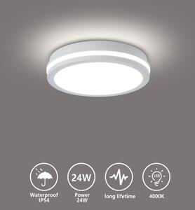 Brilagi - LED Venkovní stropní svítidlo BENE LED/24W/230V pr. 26 cm bílá IP54
