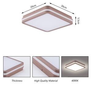 Brilagi -LED Venkovní stropní svítidlo BENE LED/24W/230V 26x26 cm hnědá IP54