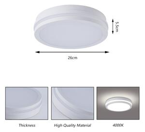 Brilagi - LED Venkovní stropní svítidlo BENE LED/24W/230V pr. 26 cm bílá IP54