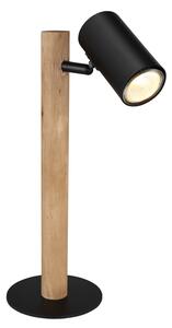 Globo 57913T HERTI - Stolní lampička se dřevěnou lištou, GU10 (Stolní lampa se dřevem)