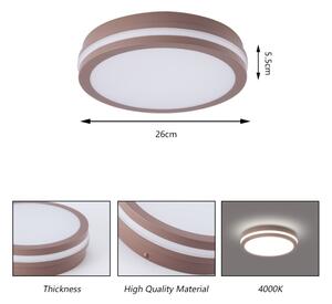 Brilagi - LED Venkovní stropní svítidlo BENE LED/24W/230V pr. 26 cm hnědá IP54