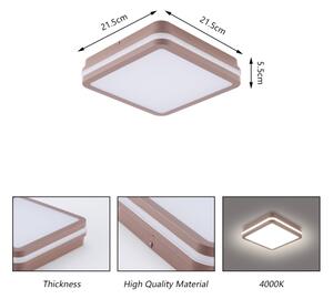 Brilagi -LED Venkovní stropní svítidlo BENE LED/18W/230V 21,5x21,5 cm hnědá IP54