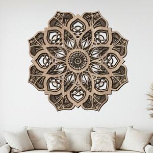 Dřevo života | 4 vrstvá mandala Zářivá radost | Rozměry (cm): 40 | Zvolte barevný dekor: světlý dub-wenge