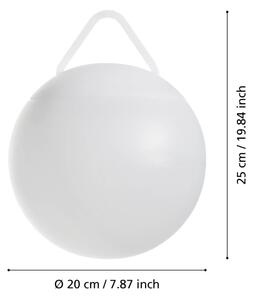 Eglo 75815 - LED RGB Stm. venkov. svítidlo POGGIOBELLO LED/2600 mAh IP44 bílá+DO