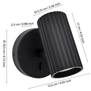 Eglo 902031 - Nástěnné bodové svítidlo PORTILLO 1xGU10/5W/230V černá