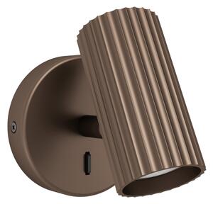 Eglo 902035 - Nástěnné bodové svítidlo PORTILLO 1xGU10/5W/230V hnědá