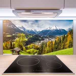 Kuchyňský skleněný panel Skleněná Alpy Krajina 140x70 cm