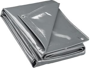 Nepromokavá plachta Wiltec edá, nepromokavá plachta s oky 4 x 6 m, polyesterová plachta 650 g/m², zahradní plachta odolná proti UV záení, robustní ochranná plachta s PVC vrstvou
