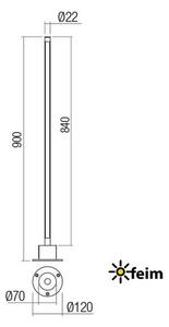 REDO 90435 WIKI exteriérový slopek SMD LED 10W 490lm 3000K IP65 antracit