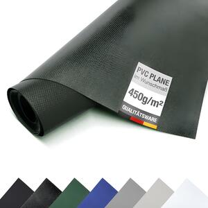 PVC plachta, plachta pro nákladní automobily, 450g/m², plachta, ochranná plachta, plachta na metry - BEZ oek - (3m x 8m, antracitová RAL7016)