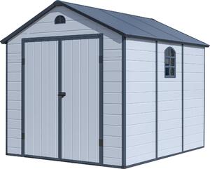 G21 Zahradní domek G21 Boston 670 - 241 x 278 cm, plastový, svtle edý G21-6390075
