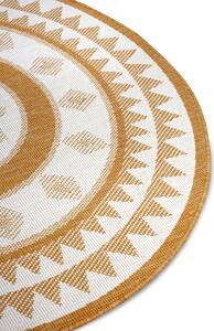 NORTHRUGS - Hanse Home koberce Kusový koberec Twin Supreme 105790 Jamaica Ochre kruh – na ven i na doma - 140x140 (průměr) kruh cm