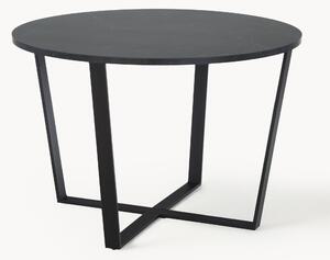 Kulatý jídelní stůl s deskou v mramorovém vzhledu Amble, Ø 110 cm