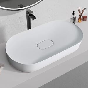 Umyvadlo REA IRIS 71 CM White na desku - konglomerát
