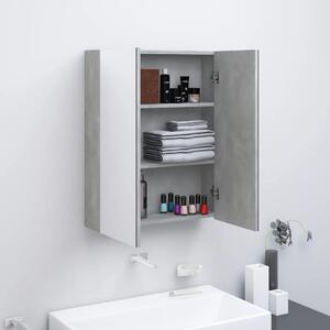 Koupelnová skříňka se zrcadlem 60x15x75 cm MDF betonově šedá