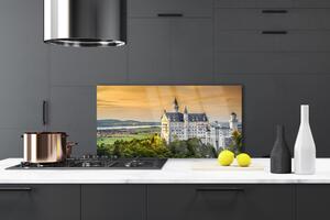 Kuchyňský skleněný panel Palác Hory Krajina 100x50 cm