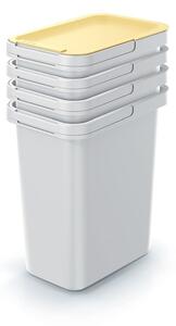 Prosperplast Set odpadkových košů SYSTEM 4x12 l popelavě šedý