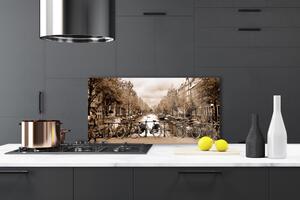 Kuchyňský skleněný panel Řeka Kolo Stromy Krajina 100x50 cm