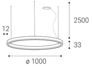 LED2 - LED Stmívatelný lustr na lanku SATURN LED/80W/230V pr. 100 cm bílá