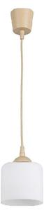 Brilagi - LED Lustr na lanku RETRO GLASS 1xE27/60W/230V pr. 10 cm béžová/bílá