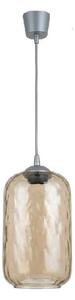 Brilagi -LED Lustr na lanku R GLASS 1xE27/60W/230V pr. 14 cm stříbrná/kouř hnědá