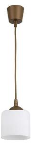 Brilagi - LED Lustr na lanku RETRO GLASS 1xE27/60W/230V pr. 10 cm hnědá/bílá