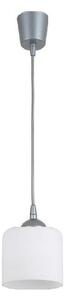 Brilagi - LED Lustr na lanku RETRO GLASS 1xE27/60W/230V pr. 10 cm stříbrná/bílá