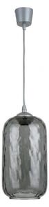Brilagi - LED Lustr na lanku R GLASS 1xE27/60W/230V pr. 14 cm stříbrná/kouř šedá