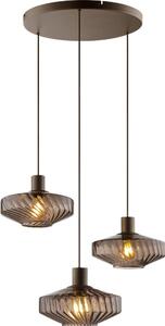 Brilliant - Lustr na lanku LYN 3xE27/20W/230V pr. 69 cm hnědá/kouřová hnědá