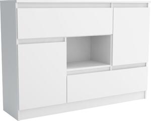 Komoda se 2 zásuvkami, barva: bílá, A: 120 x 85 x 30 cm
