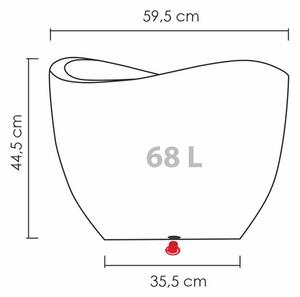 Scheurich Květináč Wave Globe (Ø 60 cm x 45 cm, Stony Grey) (100206774008)