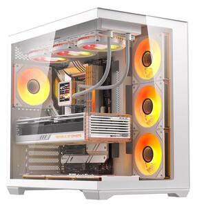 Počítačová skříň DarkFlash C280 (bílá) + 7 ventilátorů