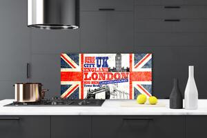 Skleněné obklady do kuchyně Londýn Vlajka Umění 140x70 cm