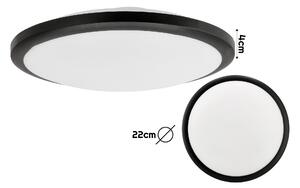 VOLTENO Kulatý LED panel přisazený - 12W - černá - neutrální bílá