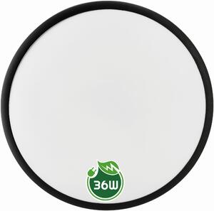 VOLTENO Kulatý LED panel přisazený - 36W - černá - neutrální bílá