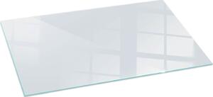 Sklenný podlahový panel 100x50 cm - Sklenný krbový panel - Sklenný krbový panel - Ochranné sklo - Ochranný panel proti jiskrám - Sklenný podlahový panel proti ohni - Tepelná ochrana - Ochrana podlahy ze skla - Barva bílá