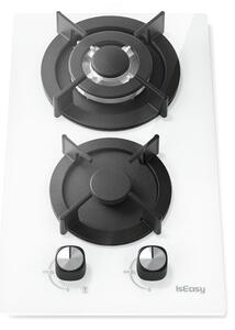 Plynová varná deska ISEASY MGBG-312A, 2 hořáky (bílá)