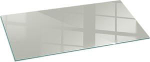 Sklenný podlahový panel 125x50 cm - Sklenný krbový panel - Sklenný krbový panel - Ochranné sklo - Ochranný panel proti jiskrám - Sklenný podlahový panel proti ohni - Tepelná ochrana - Ochrana podlahy ze skla - Barva edozelená