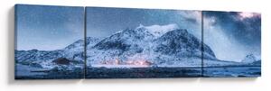 Obraz hor s hvězdnou oblohou (170x50 cm)