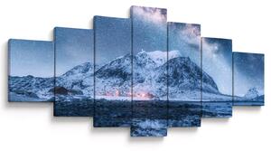 Obraz hor s hvězdnou oblohou (210x100 cm)