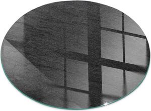 Sklenný podlahový panel pro Fi 100 cm - Krbový panel ze skla - Krbový panel ze skla - Ochranné sklo - Ochranný panel proti jiskrám - Sklenný podlahový panel proti ohni - Tepelná ochrana - Ochrana podlahy ze skla - Struktura kamenného povrchu