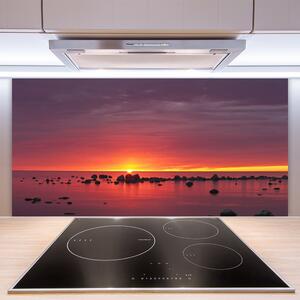 Skleněné obklady do kuchyně Moře Slunce Krajina 140x70 cm