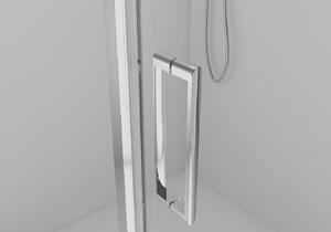 CERANO - Sprchový kout Porte L/P - chrom, transparentní sklo - 100x90 cm - křídlový