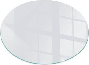 Sklenná podkladová deska pro Fi 90 cm - Krbová deska sklenná - Krbová deska sklenná - Ochranné sklo - Ochranná deska proti jiskrám - Sklenná podkladová deska ohnivzdorná - Ochranná deska proti teplu - Ochranné sklo podkladové - Barva bílá