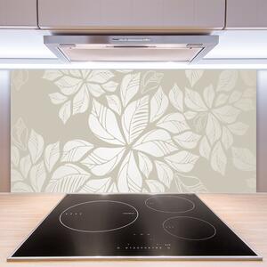 Kuchyňský skleněný panel Květiny Rostlina Umění 140x70 cm