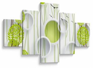 Obraz abstrakce se stromy (125x70 cm)
