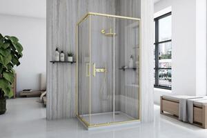 Rea City, sprchový kout s posuvnými dveřmi 80x100 cm, zlatá matná, REA-K6445