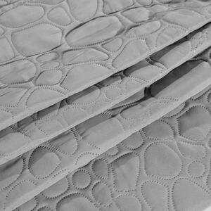 Světle šedý přehoz na postel se vzorem STONE 220x240 cm