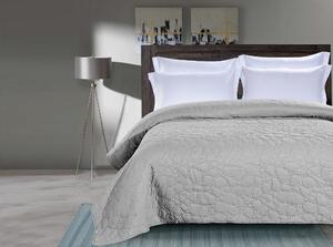 Světle šedý přehoz na postel se vzorem STONE 200x220 cm